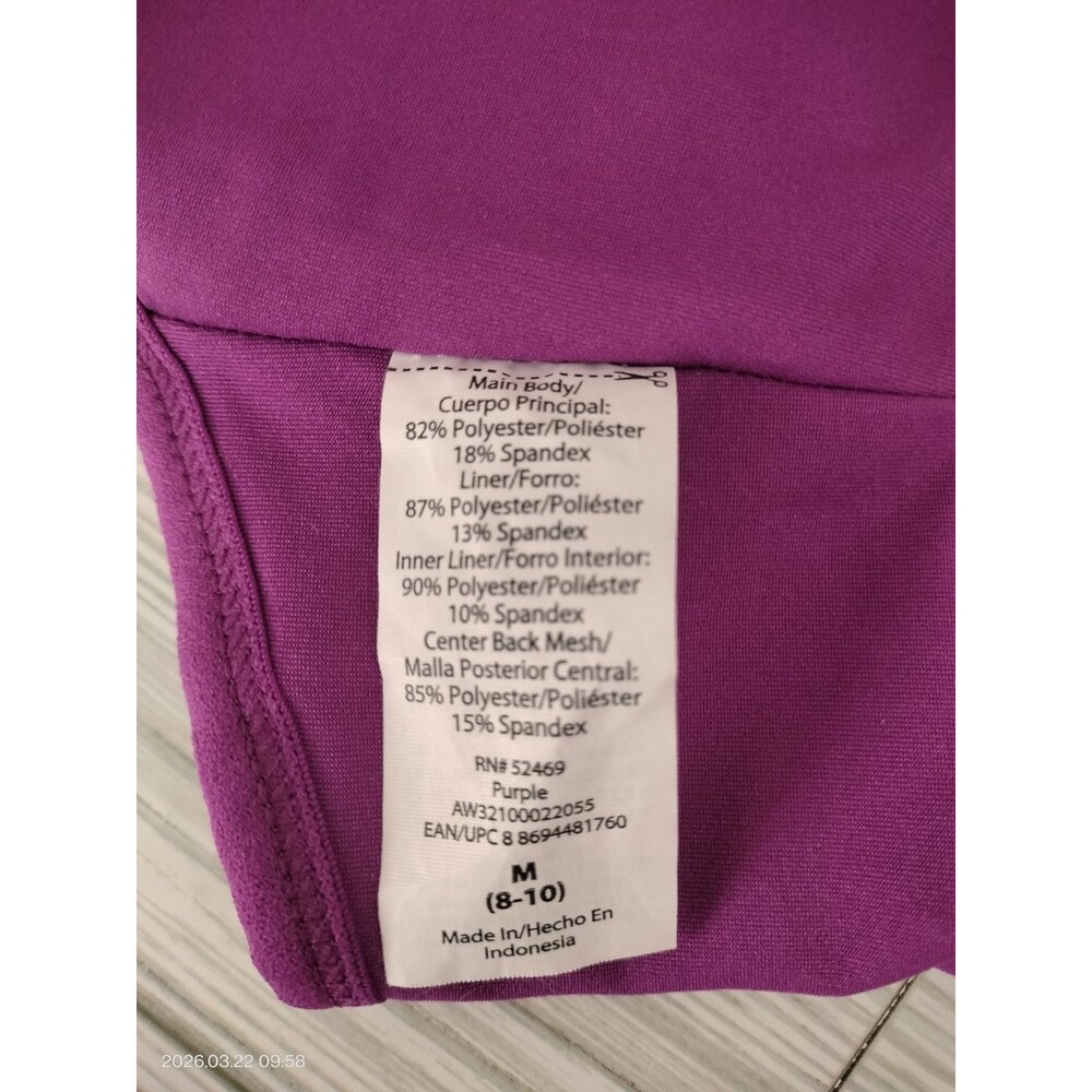 Women's Athletic Sz Medium 8-10 Sports Bra Purple Adjustable Comfy Yoga Workout - Picture 4 of 6